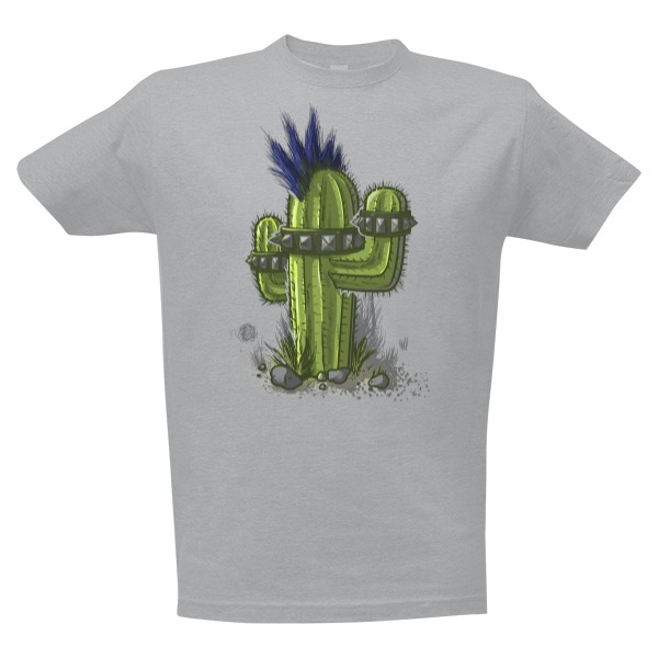 Tričko s potlačou Punk cactus - Pánské